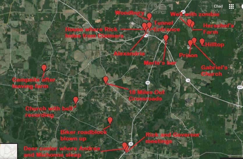 35 Map Of The Walking Dead - Maps Database Source