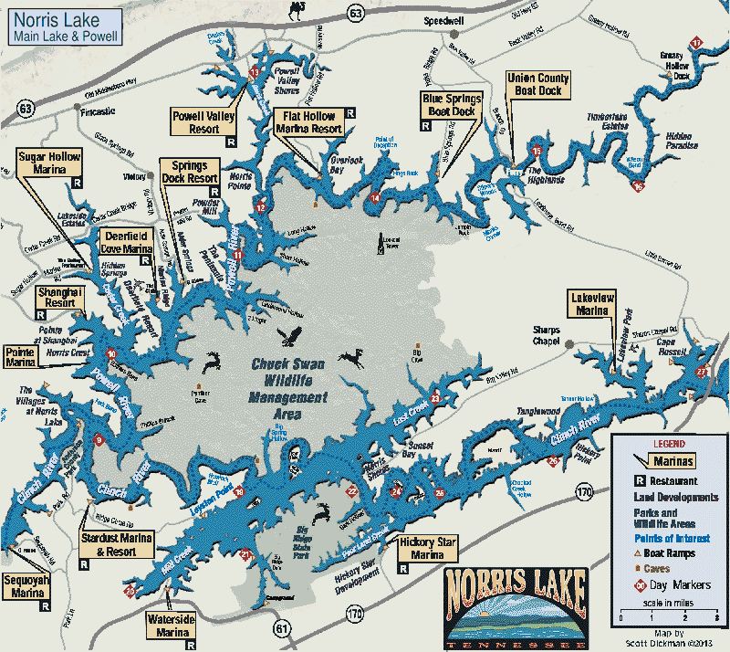 Norris Lake Marina Map | Draw A Topographic Map