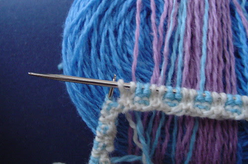 Vertical Stripes - beginning of corrugated ribbing
