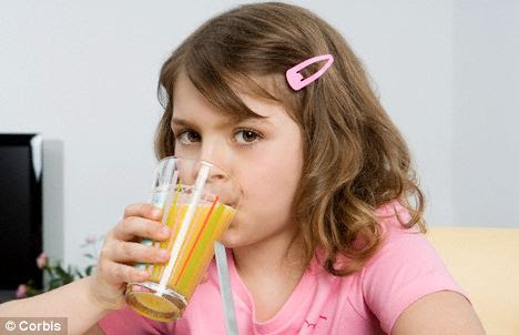 Research published earlier this year warned children should never be given energy drinks, only fruit juice, milk and water