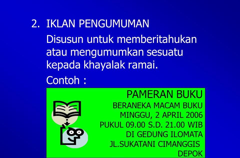 Contoh Gambar Iklan Pemberitahuan Contoh Iklan Ku