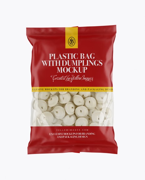 Clear Plastic Bag With Dumplings Matte Finish Mockup Psd Mockups Vk Free Download