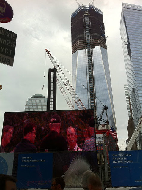 A scene from a walk to the World Trade Center September 10, 2011