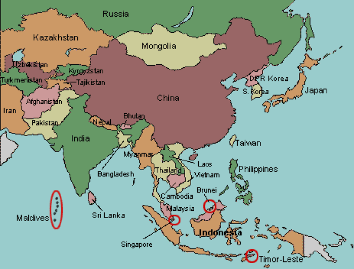 Senarai Negara Asia Tenggara Seiring dengan tujuan dari