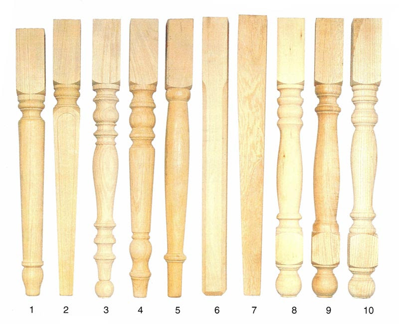 Taille du jardin Pieds de table en bois