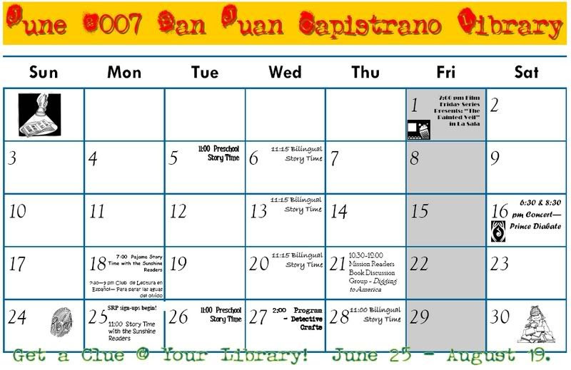eNewsletter The latest from San Juan Capistrano Regional Library June