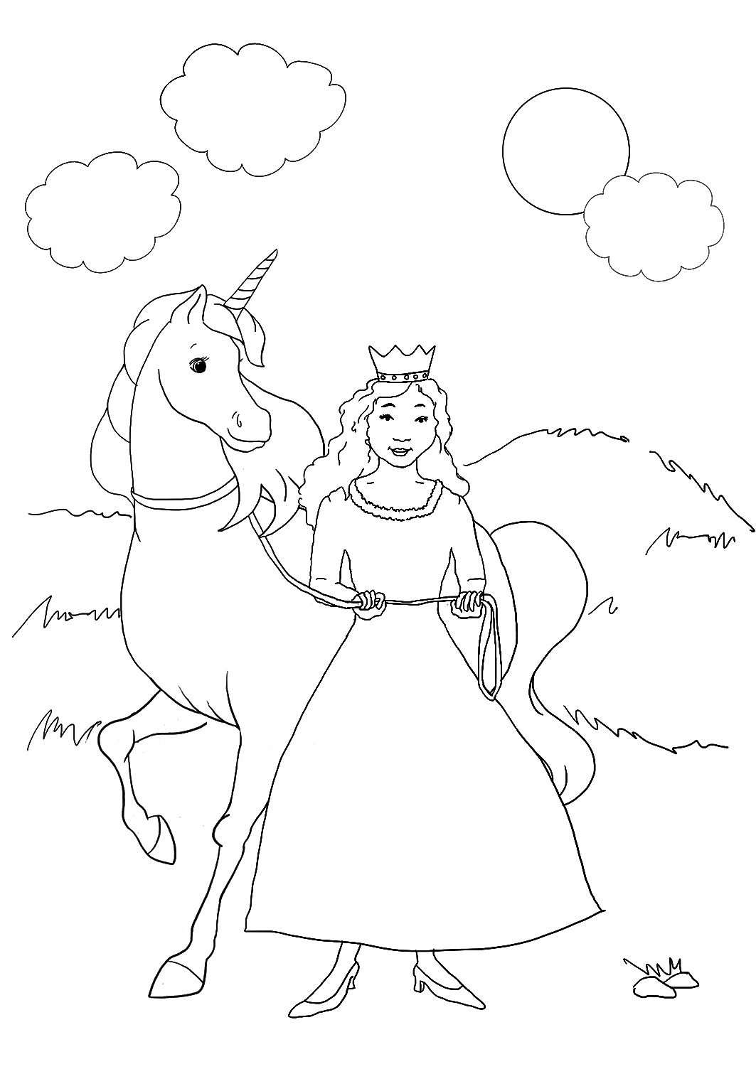 Princess Cute Unicorn Princess Unicorn Coloring Pages / Free printable