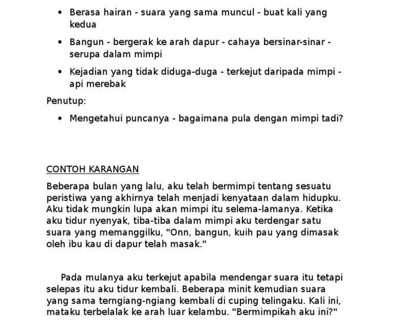 Contoh Karangan Bahasa Melayu Tingkatan 1 / Cikgu Tan Kongsi Teknik Tks