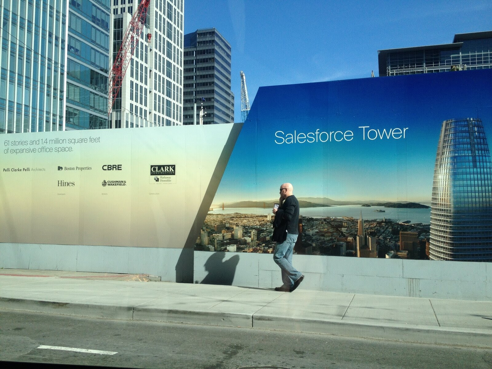 The Salesforce Tower under construction will be the tallest in the Bay Area when completed.