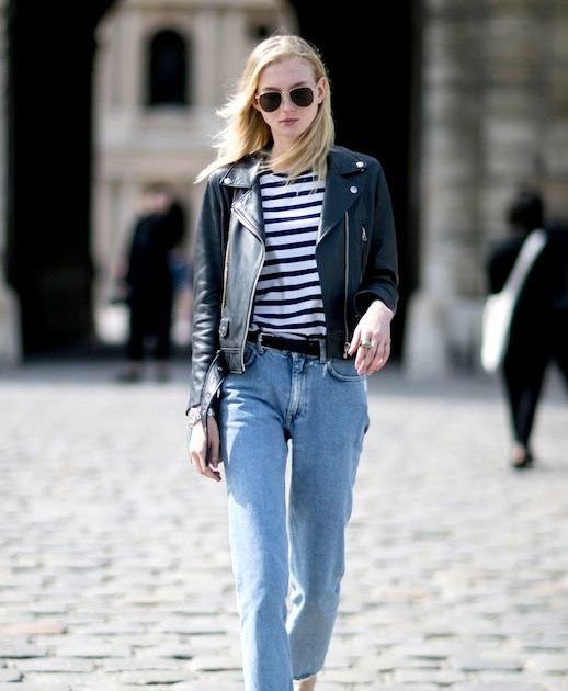 Le Fashion: A Super Easy Way to Wear a Leather Moto Jacket for Fall
