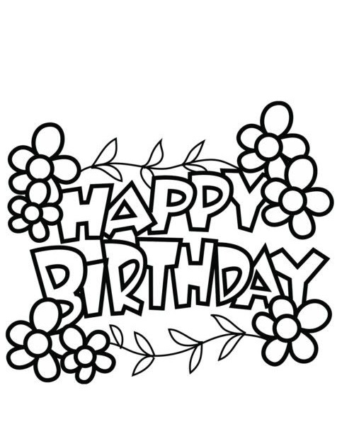 Letras De Feliz Cumpleaños Para Dibujar : Ilustración de Feliz