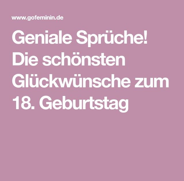 Geburtstagswünsche 18 Geburtstag Sprüche Medico Gloveli