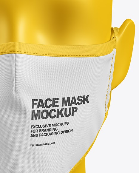 Mockup Masker Scuba Free Face Mask With Valve Mockup In Apparel Mockups On Yellow Images