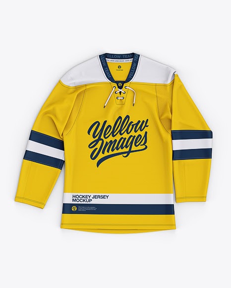 Download Mens Lace Neck Hockey Jersey Mockup Front Top View (PSD ...