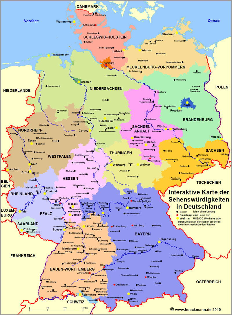Sehenswürdigkeiten Deutschland Karte | Karte