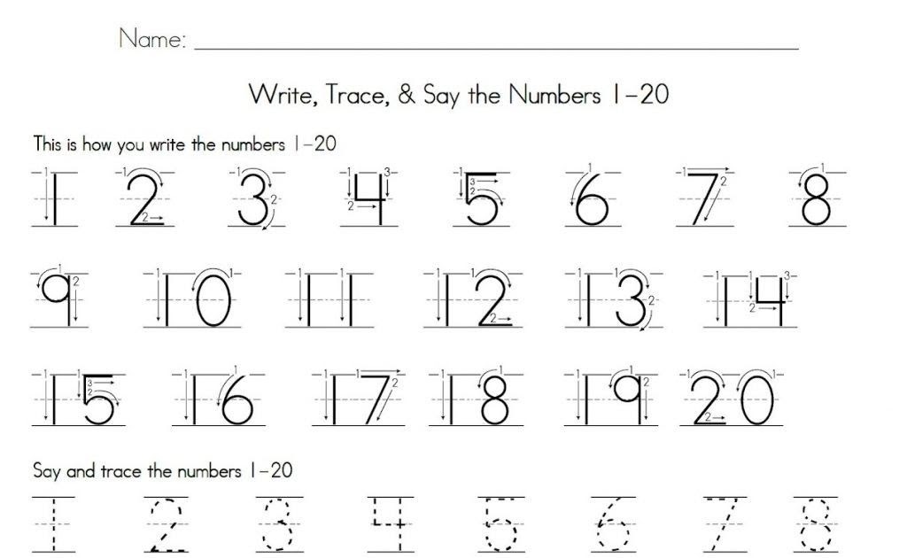 Number Worksheets For Preschoolers Pdf - Aarik Web