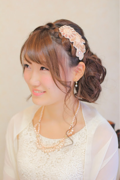 髪型 50 結婚式 お呼ばれ 髪型 サイドアップ