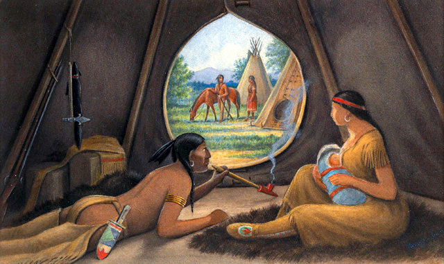 View From The Interior Of A Tipi View From The Interior Of A Tipi