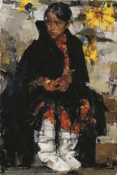 Indian Girl With Sunflowers