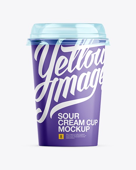 Download Download Sour Cream Cup Mockup Object Mockups