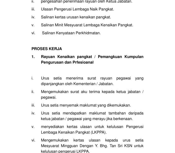 Surat Rayuan Kenaikan Pangkat - Persoalan o