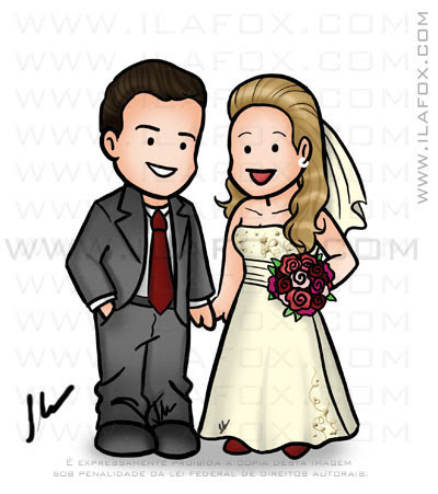 Caricatura fofinha, caricatura casal, caricatura personalizada, by ila fox