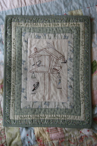 My beautiful mini quilt swap from Lucy
