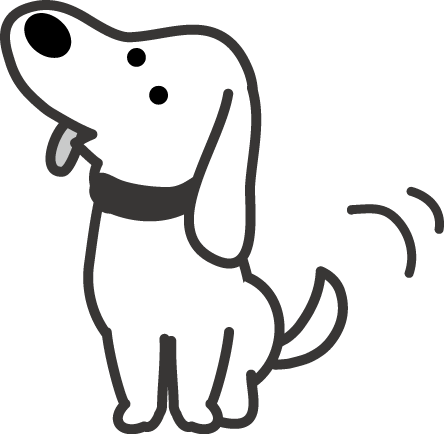 無料ダウンロード犬 イラスト 白黒 最高の動物画像