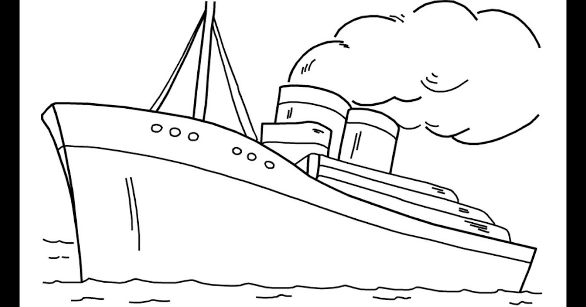 Sketsa Gambar Kapal Perang Kumpulan Cara Menggambar Kapal Paling