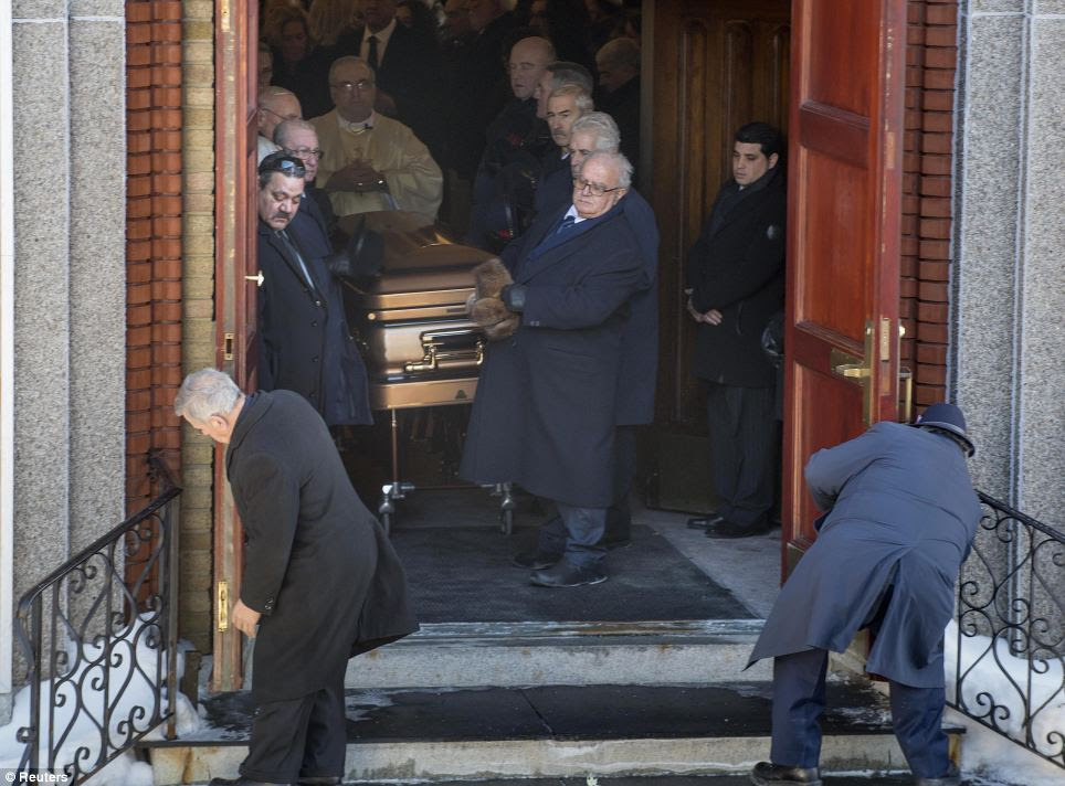 Igino Incantalupo, who conducted the funeral said it was a simple service, noting the 'surprising level of calm and seriousness'