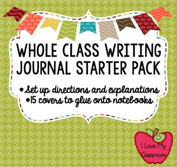 Whole Class Writing Journals {Starter Pack - 15 covers}