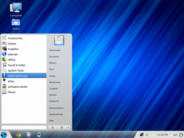 Zorin OS 6 Core Desktop Menu