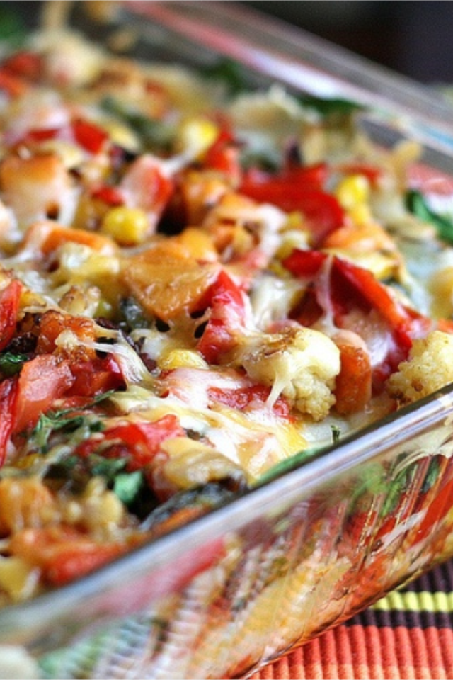 Stacked Roasted Vegetable Enchiladas Heidi Powell Stacked Roasted Vegetable Enchiladas Heidi Powell