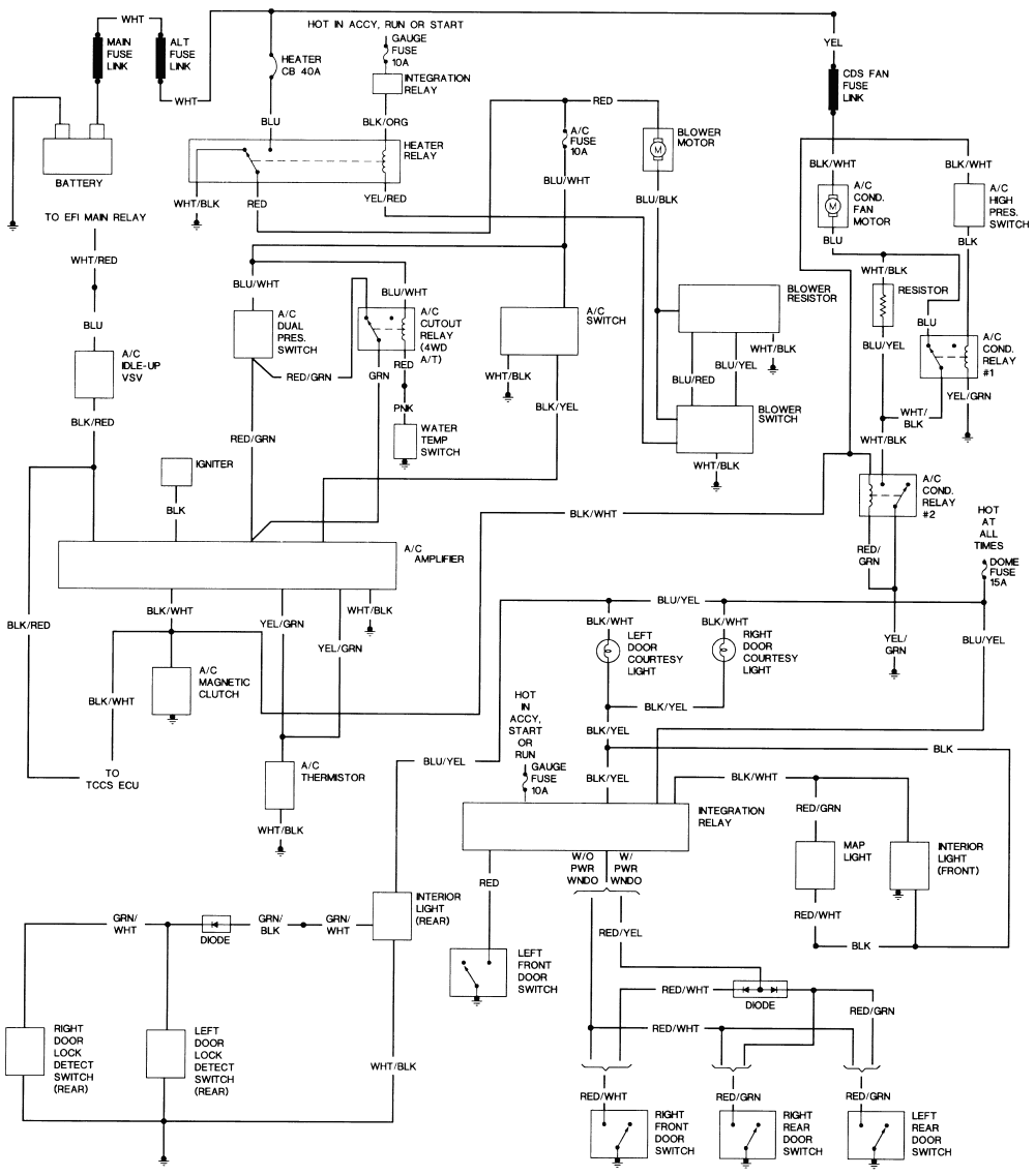 1985 Toyota Pickup Ignition Switch Wiring Diagram - Database - Wiring