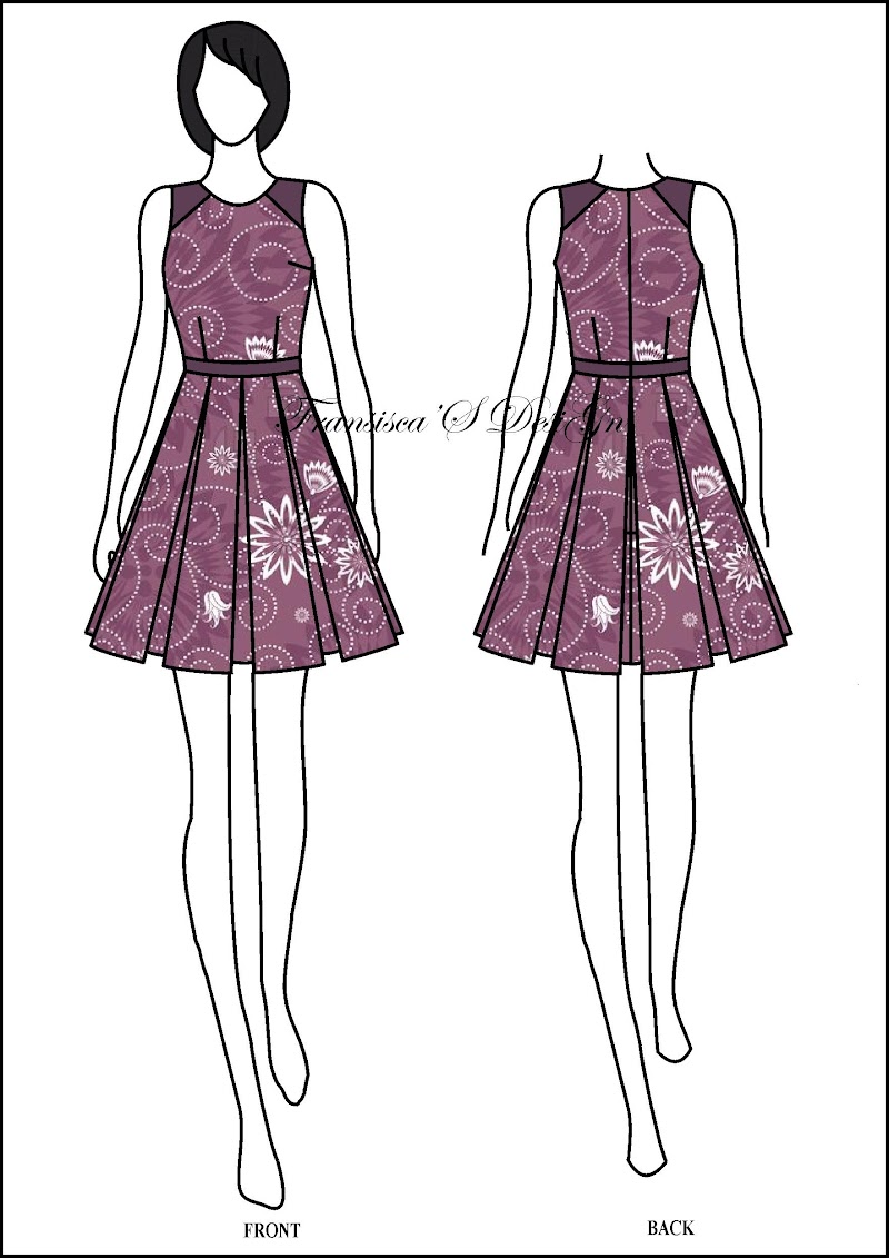 Sketsa Baju Dress Pendek - Homecare24