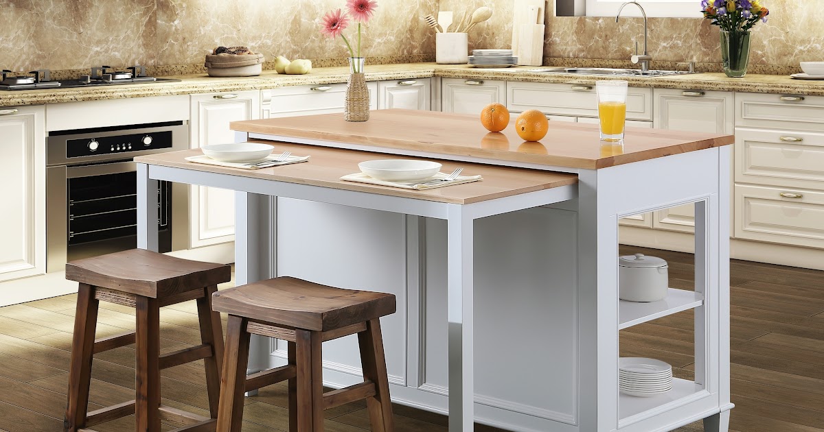 White Kitchen Island With Seating