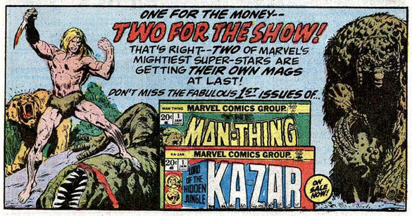 Marvel 1/3 page ads