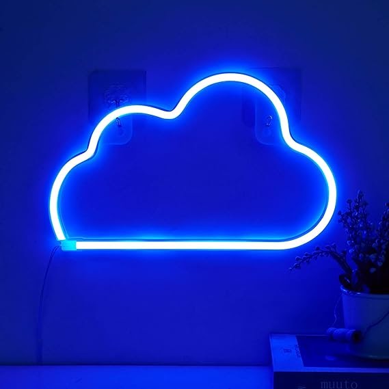 Blue Cloud Light Neon Sign - greeneyesstyle