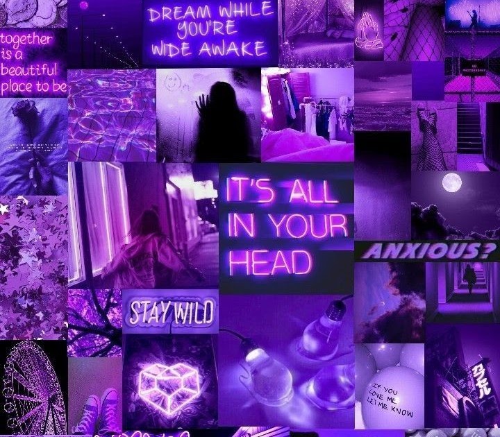 Amazing Neon Purple Wallpaper Collage Pictures