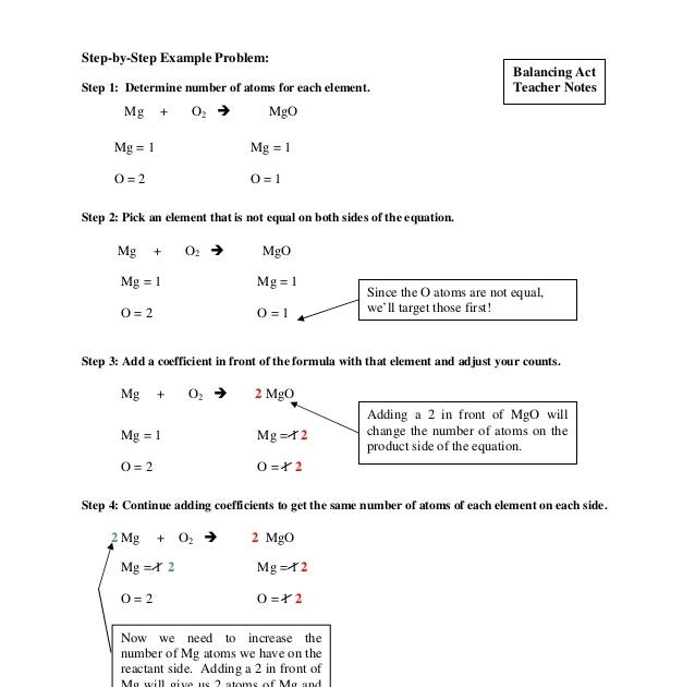 8Th Grade Balancing Equations Answer Key : 15 Best Images of Solving