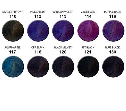 Hair Color Chart Purple - 4THEBABES