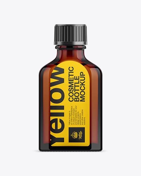 Download 25ml Amber Bottle With Screw Cap Mockup Packaging Mockups PSD Mockup Templates