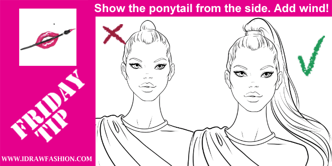 How To Draw A Low Ponytail From The Front Josefinromskaugdrommen