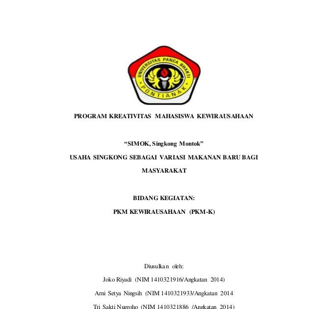 Contoh Proposal Keripik Singkong Contoh proposal