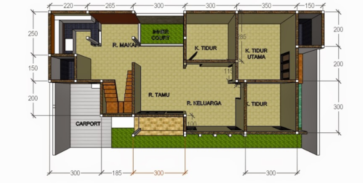 40+ Denah Rumah 3 Kamar Ukuran 10 X 10 Gambar Minimalis