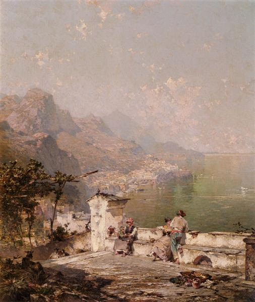 Amalfi, el Golfo de Salerno - Franz Unterberger Richard