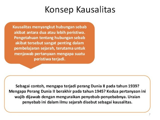 Contoh kausalitas dalam sejarah