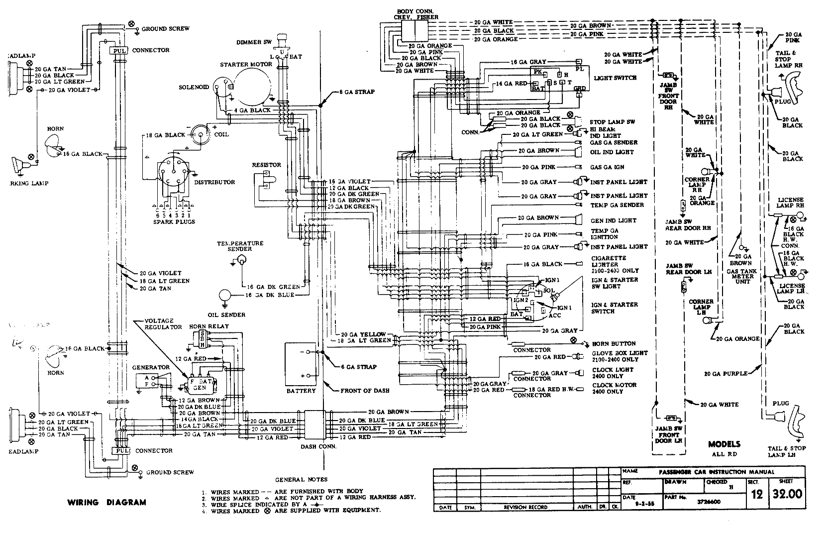 Wiring Diagram For 55 Bel Air - Complete Wiring Schemas
