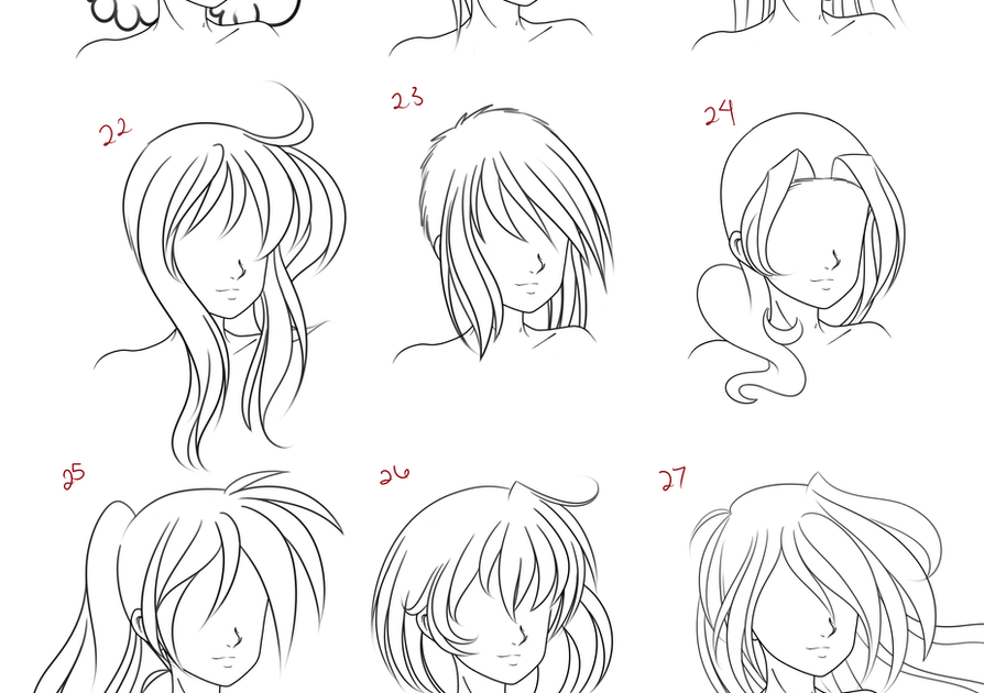 Anime Girl Hairstyles Side View - Creative Art