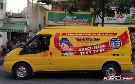 Decal Kim Long Xe Quảng Cáo Điện Máy Chợ Lớn